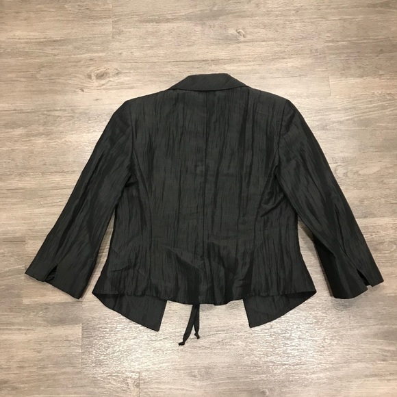 Max Mara Black Textured Linen Jacket US 4 - Picture 5 of 5